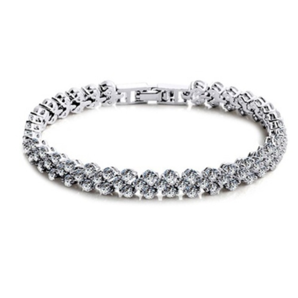 Crystal diamond bracelet